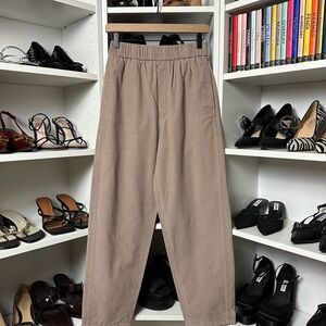 COS Women's Taupe Straight Leg Trousers
